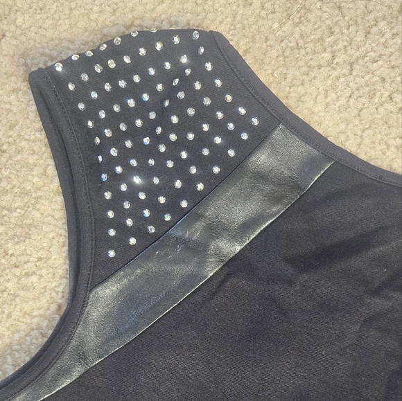 NWOT Express Black Rhinestone Bodycon Dress Size Small - Picture 7 of 9